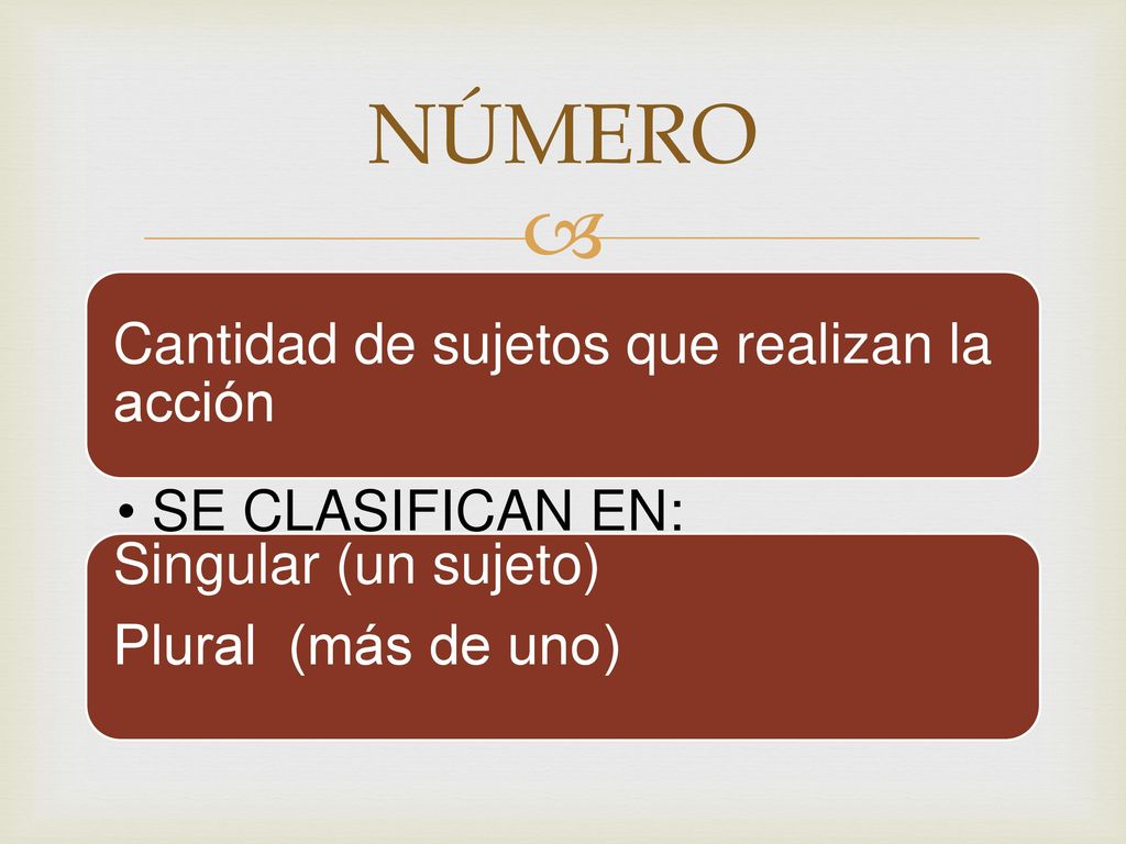 NÚMERO Cantidad de sujetos que realizan la acción SE CLASIFICAN EN: