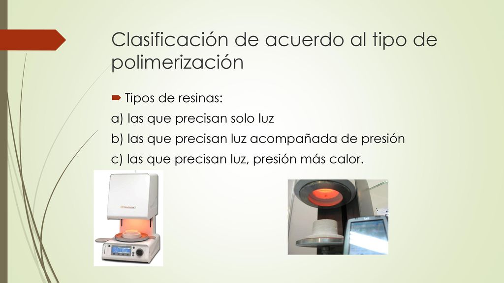 Clasificación de acuerdo al tipo de polimerización