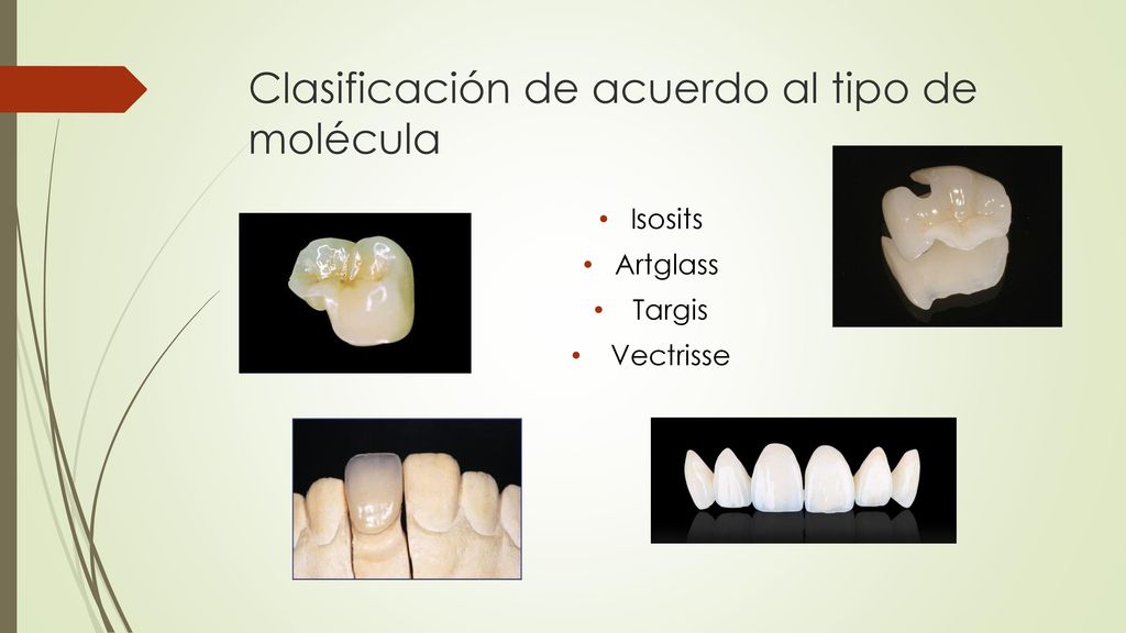 Clasificación de acuerdo al tipo de molécula