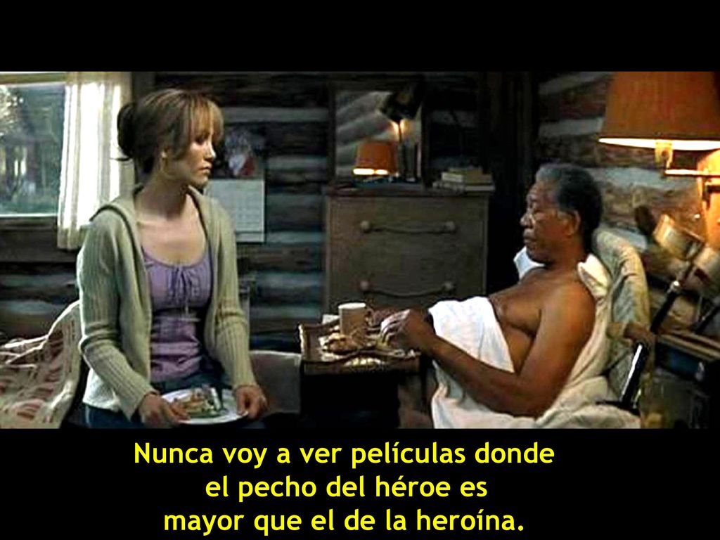 Nunca voy a ver películas donde. el pecho del héroe es