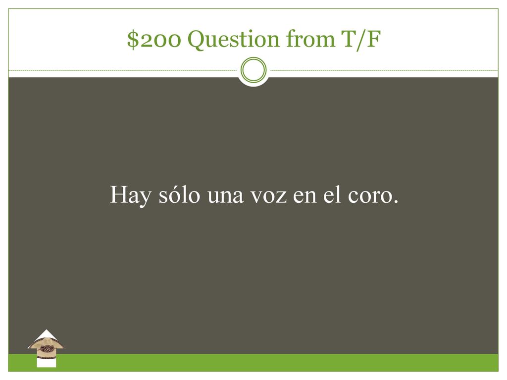 Hay sólo una voz en el coro.