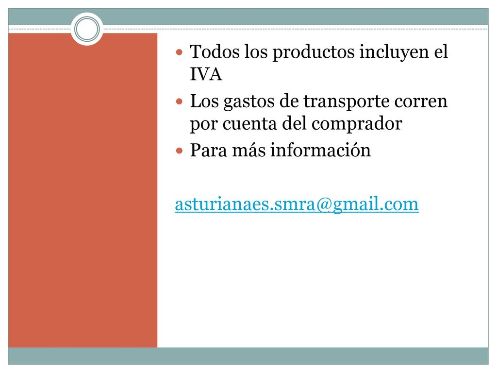 Todos los productos incluyen el IVA