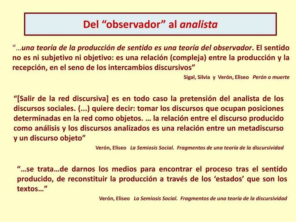 Del observador al analista