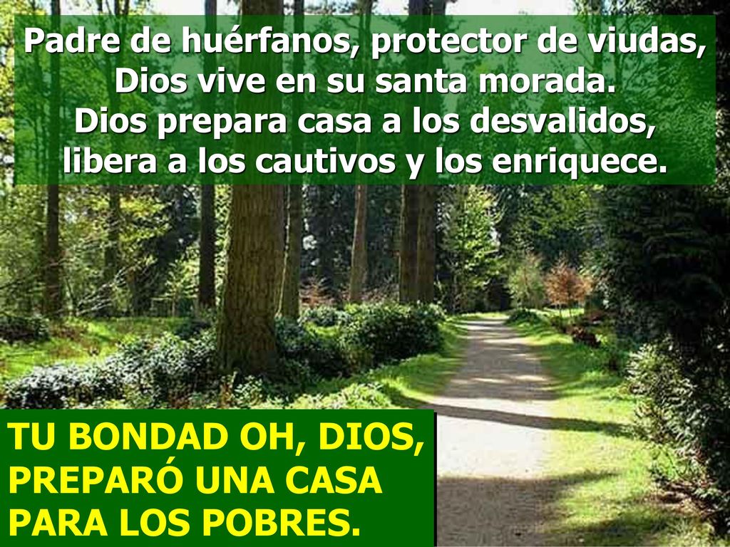 TU BONDAD OH, DIOS, PREPARÓ UNA CASA PARA LOS POBRES.