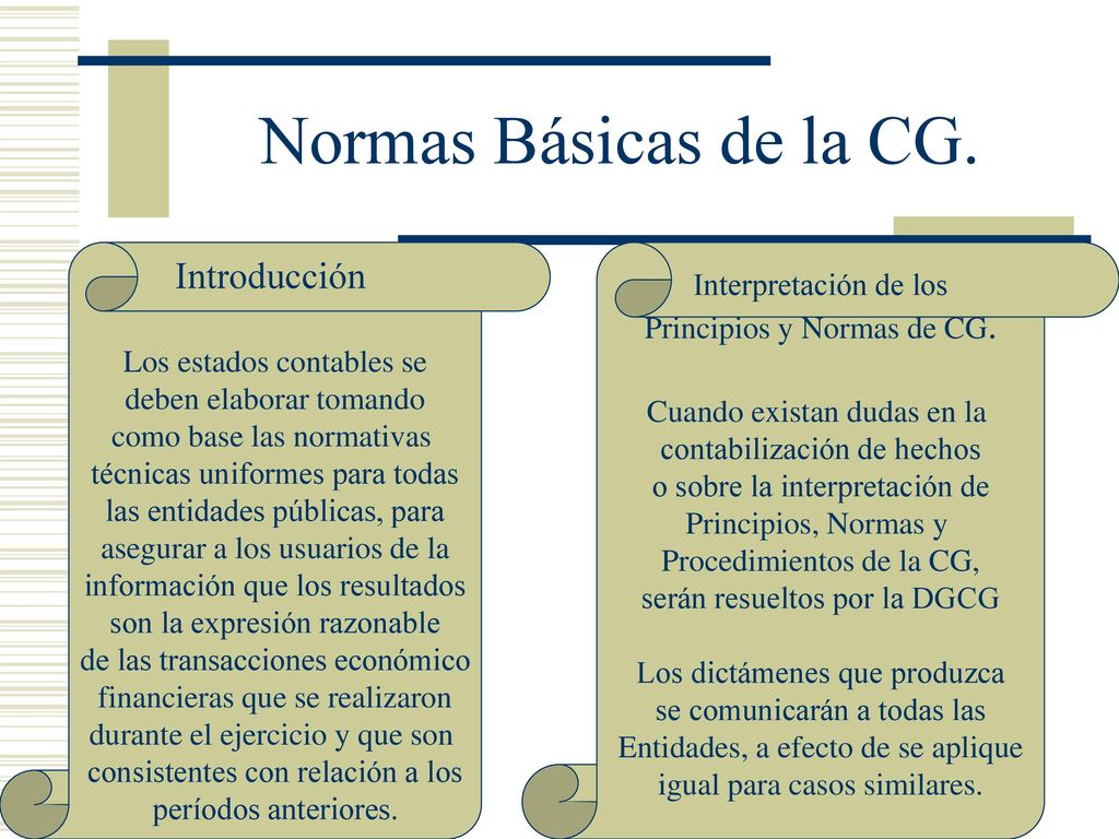 Normas Básicas de la CG. Introducción Interpretación de los