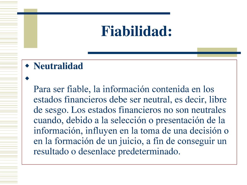 Fiabilidad: Neutralidad