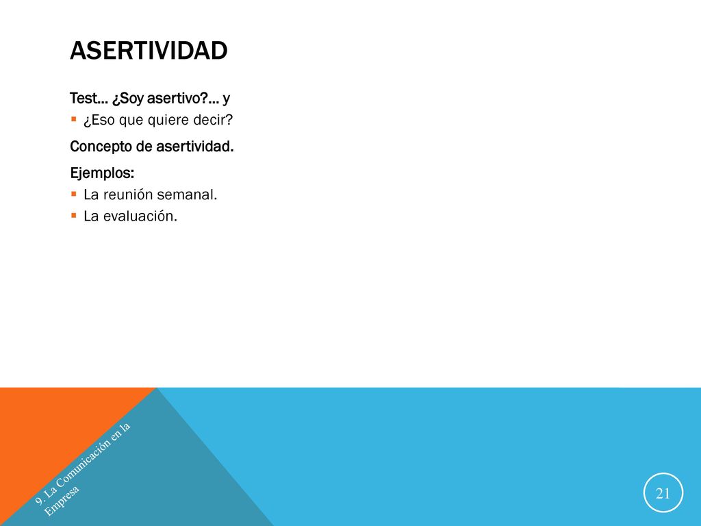 Asertividad Test… ¿Soy asertivo … y ¿Eso que quiere decir