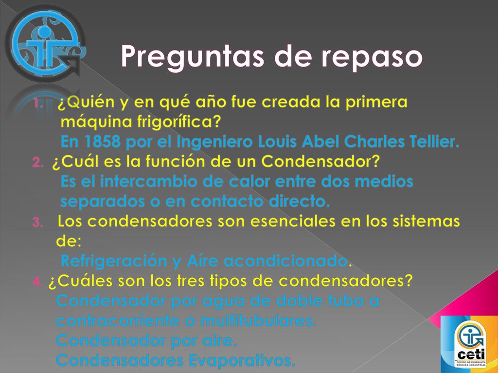 Preguntas de repaso ¿Quién y en qué año fue creada la primera