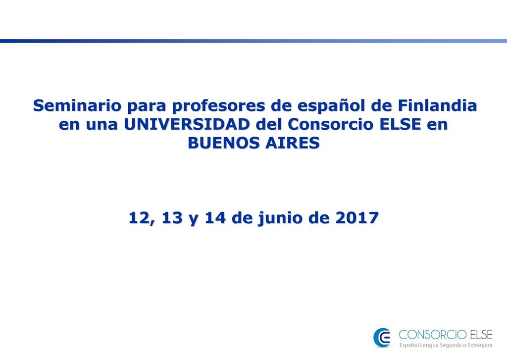 en una UNIVERSIDAD del Consorcio ELSE en BUENOS AIRES