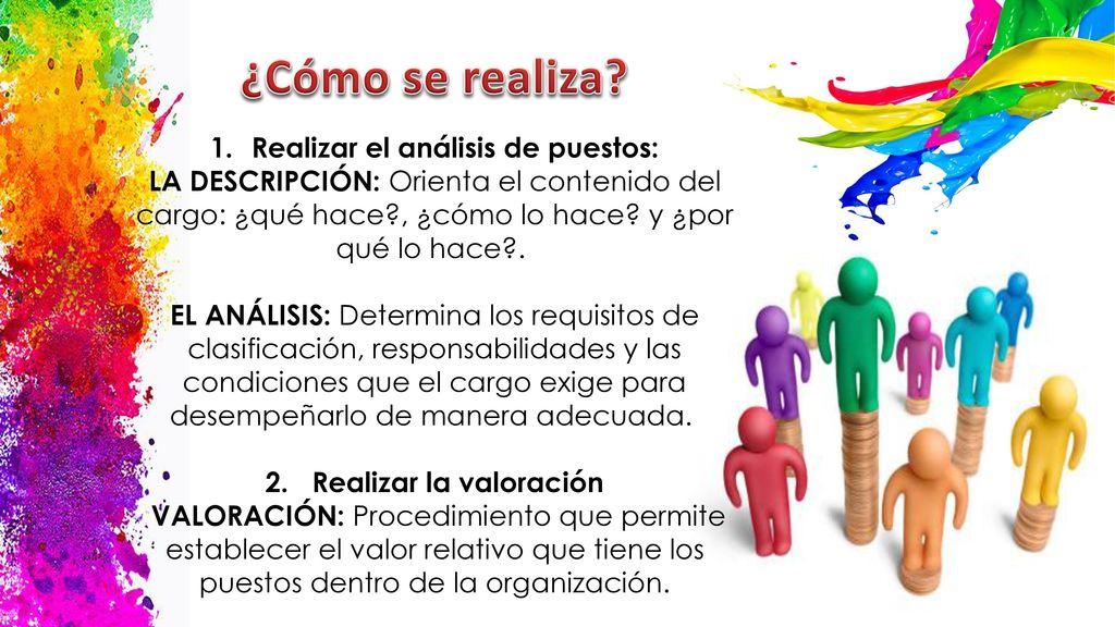 Realizar el análisis de puestos: 2. Realizar la valoración