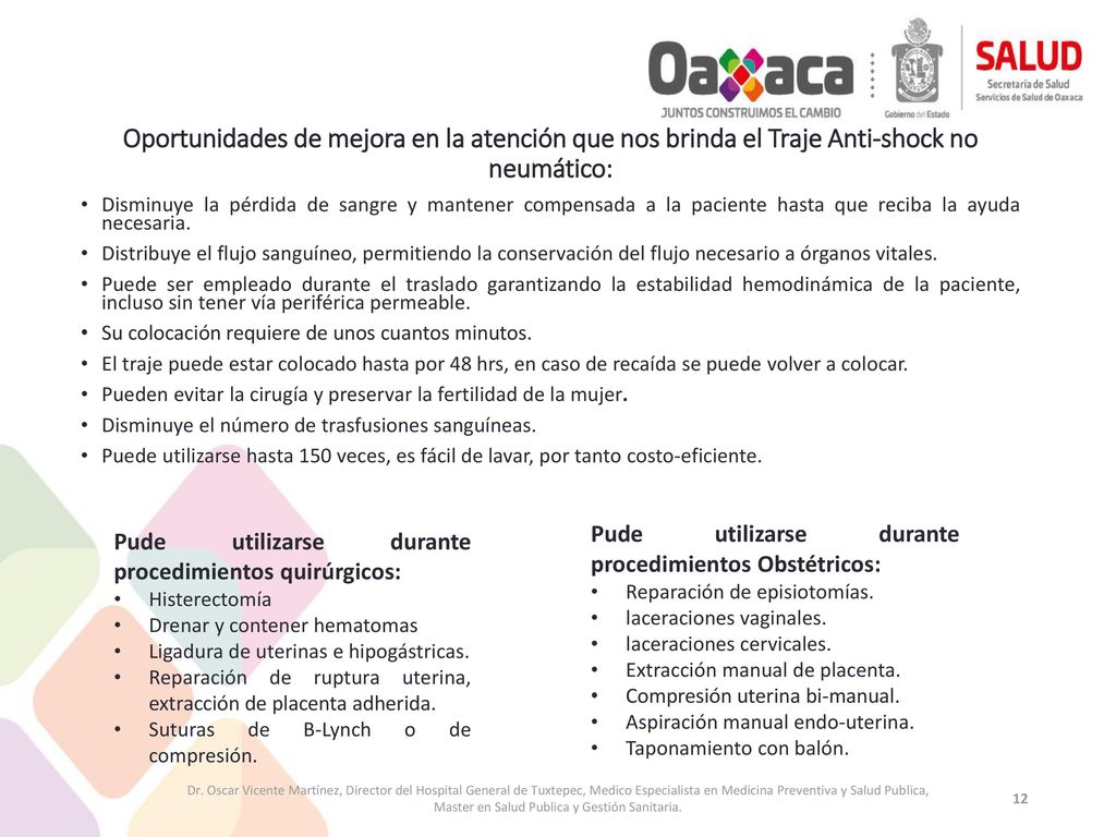 Oportunidades de mejora en la atención que nos brinda el Traje Anti-shock no neumático: