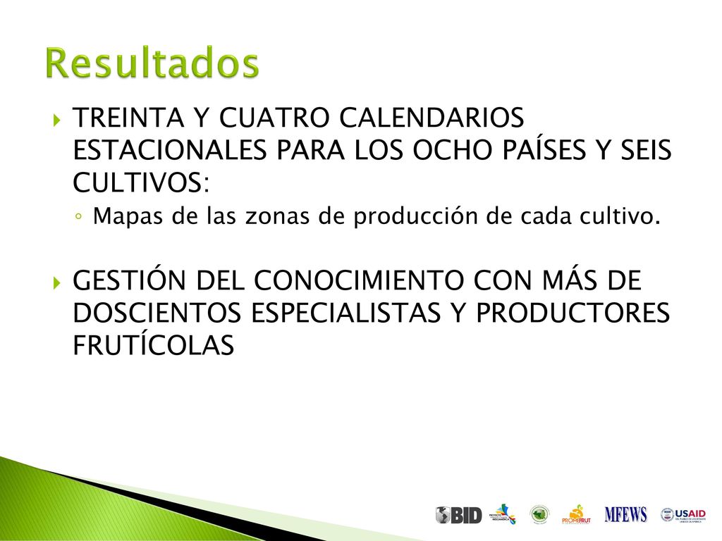 Resultados TREINTA Y CUATRO CALENDARIOS ESTACIONALES PARA LOS OCHO PAÍSES Y SEIS CULTIVOS: Mapas de las zonas de producción de cada cultivo.
