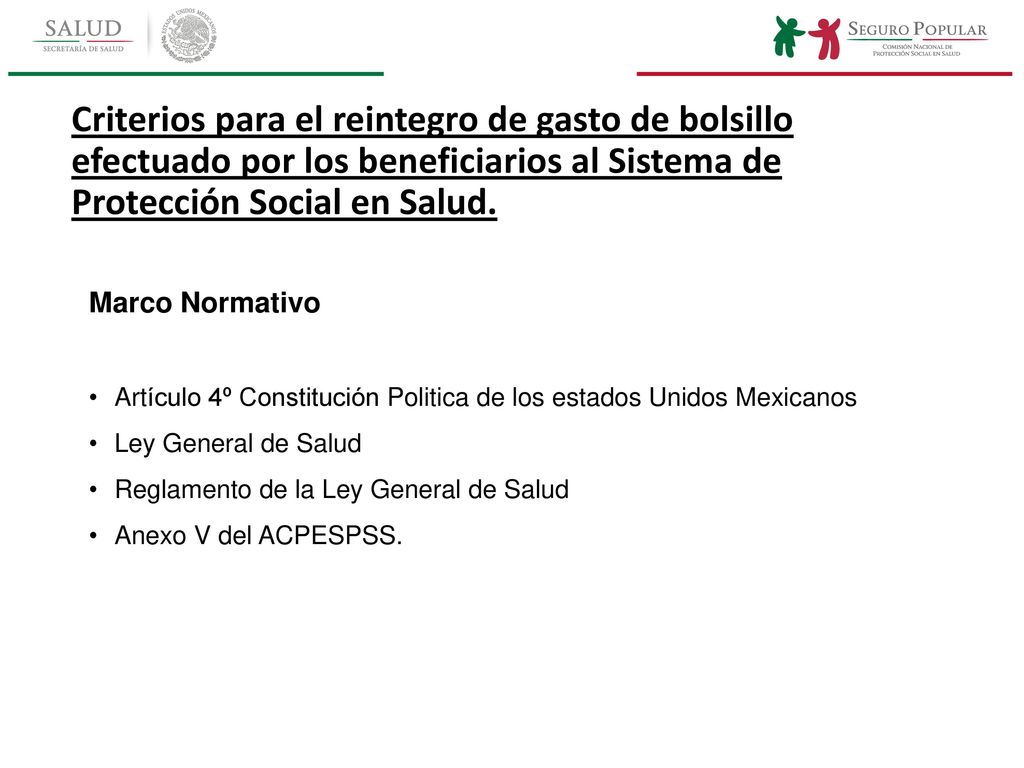 Criterios para el reintegro de gasto de bolsillo efectuado por los beneficiarios al Sistema de Protección Social en Salud.