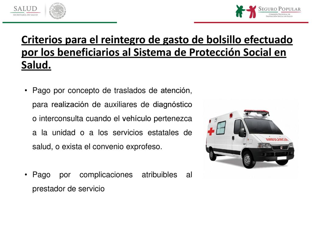 Criterios para el reintegro de gasto de bolsillo efectuado por los beneficiarios al Sistema de Protección Social en Salud.