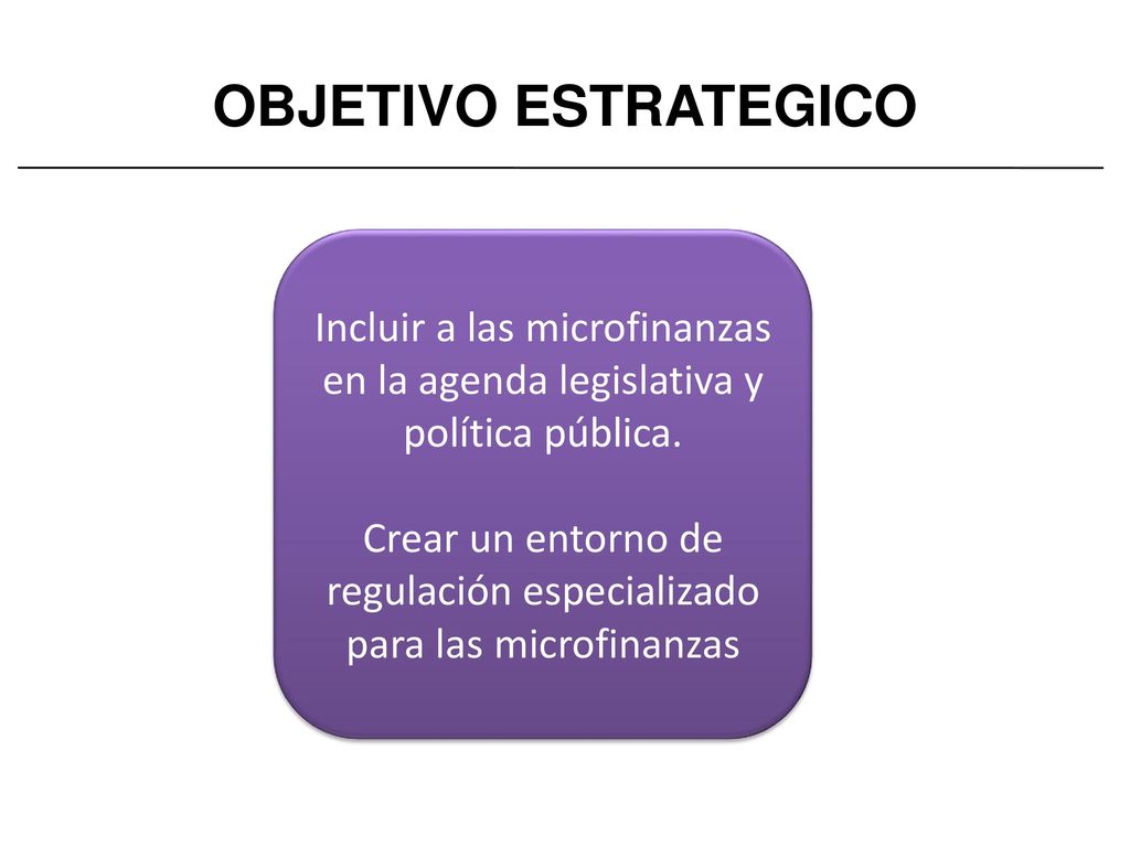 Crear un entorno de regulación especializado para las microfinanzas