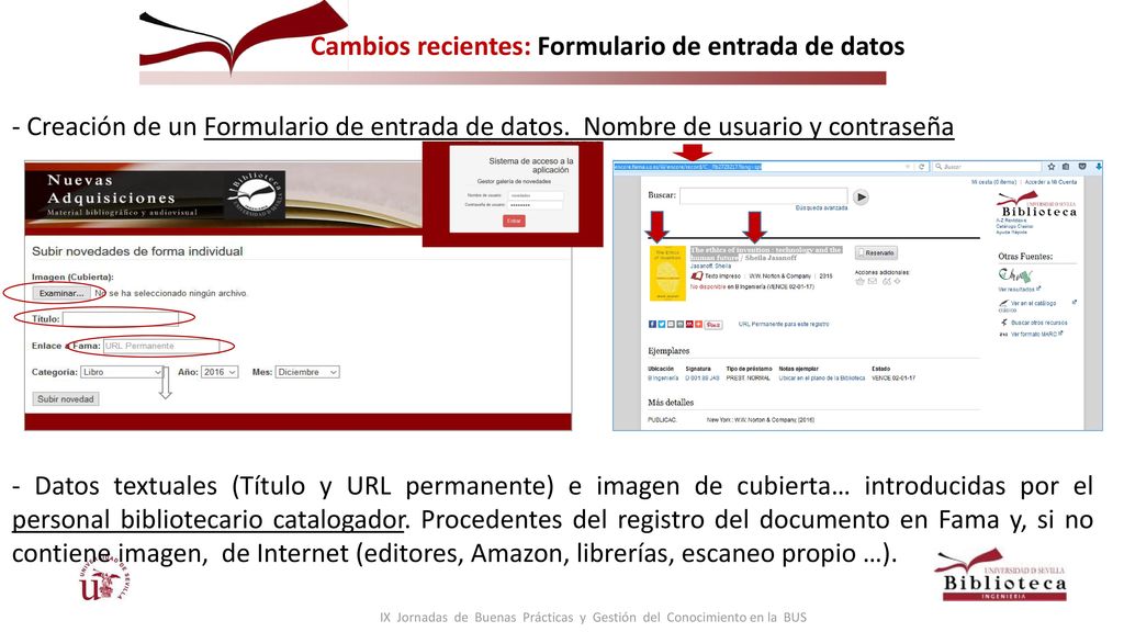 IX Jornadas de Buenas Prácticas y Gestión del Conocimiento en la BUS