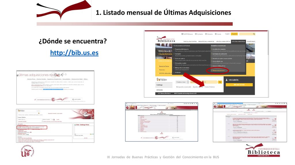 IX Jornadas de Buenas Prácticas y Gestión del Conocimiento en la BUS