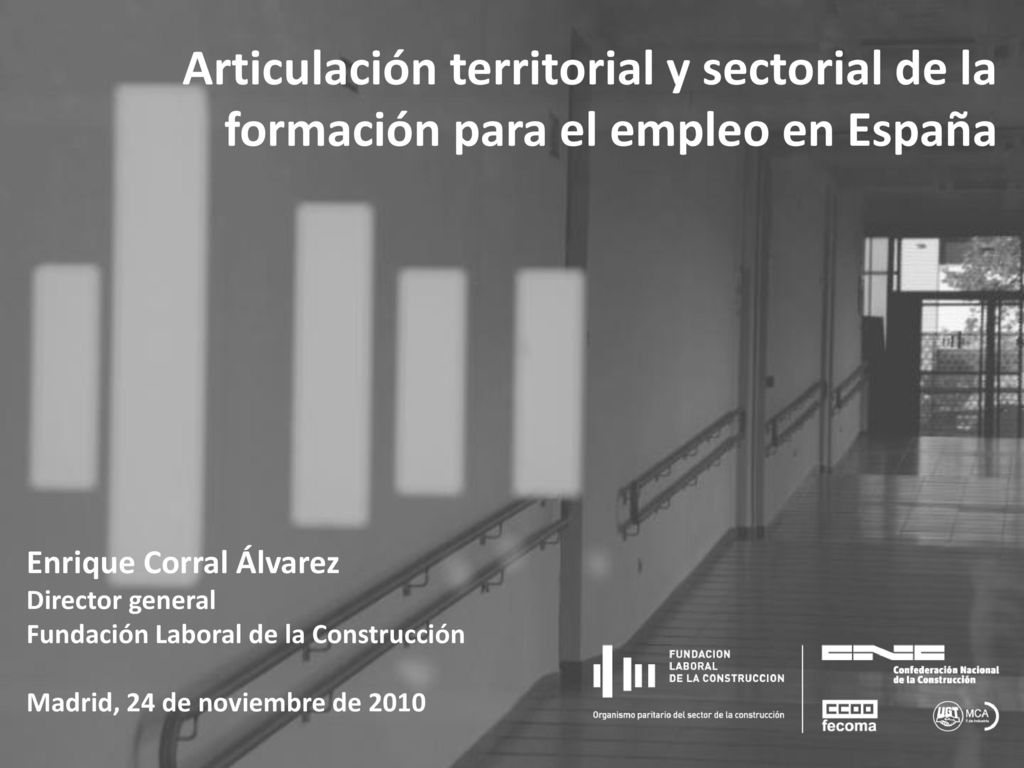 Articulación territorial y sectorial de la formación para el empleo en España