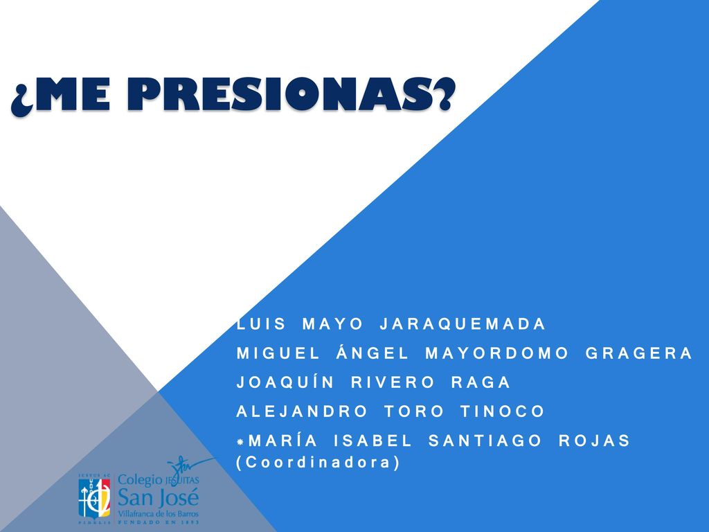 ¿me presionas LUIS MAYO JARAQUEMADA Miguel ángel mayordomo gragera