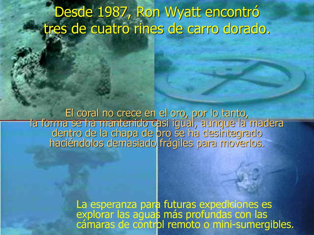 Desde 1987, Ron Wyatt encontró tres de cuatro rines de carro dorado.