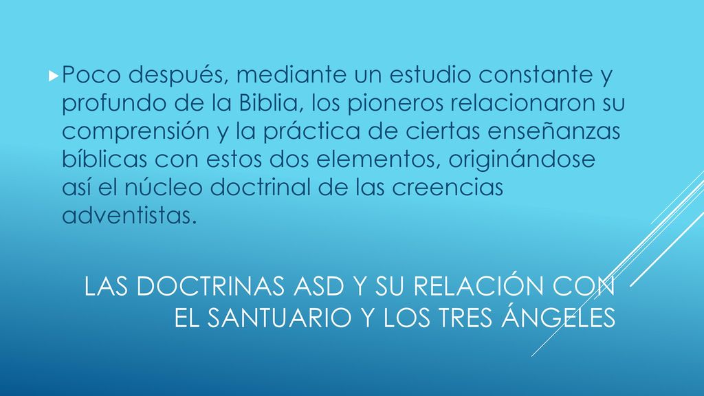 Las Doctrinas asd y su relación con el santuario y los tres ángeles
