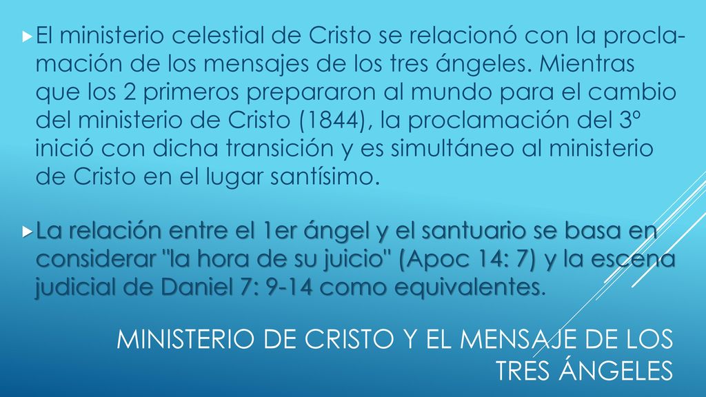 Ministerio de cristo y el mensaje de los tres ángeles