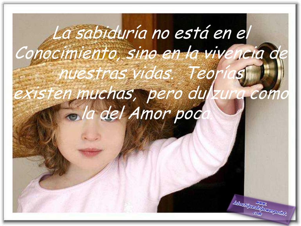La sabiduría no está en el Conocimiento, sino en la vivencia de