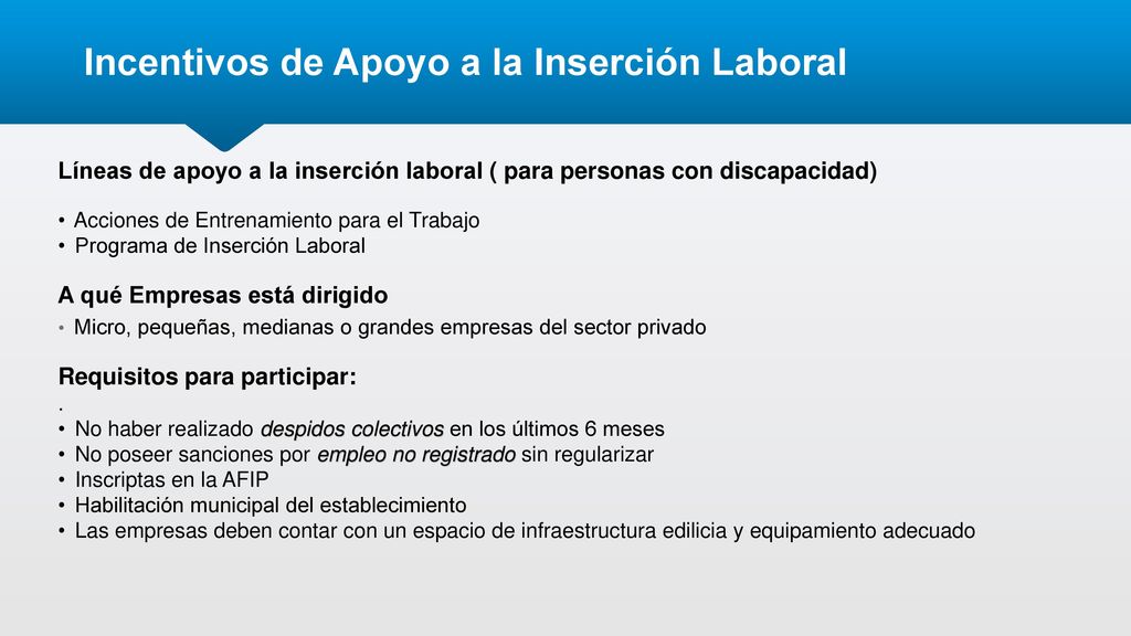 Dirección de Promoción de la Empleabilidad de Trabajadores con Discapacidad.