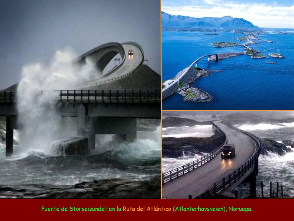 Puente de Storseisundet en la Ruta del Atlántico (Atlanterhavsveien), Noruega.