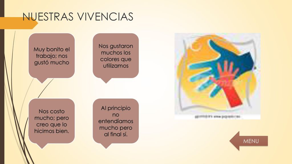 NUESTRAS VIVENCIAS Nos gustaron muchos los colores que utilizamos