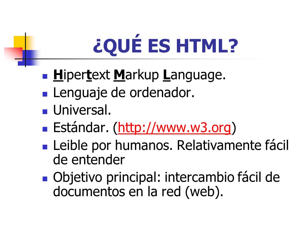 ¿QUÉ ES HTML Hipertext Markup Language. Lenguaje de ordenador.
