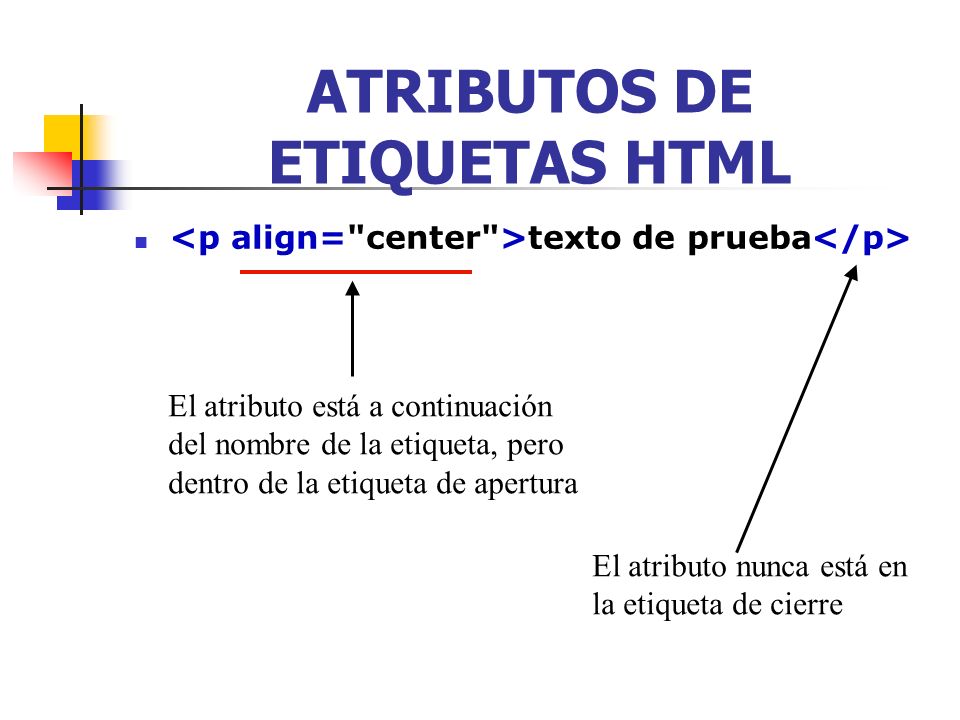 ATRIBUTOS DE ETIQUETAS HTML