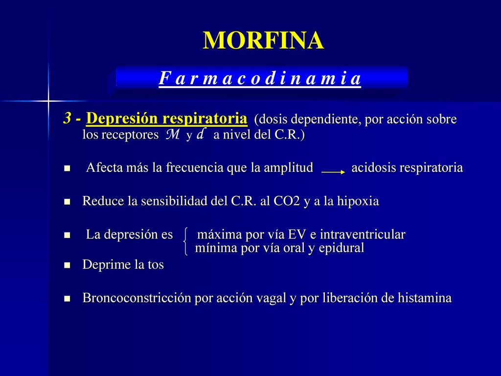 MORFINA F a r m a c o d i n a m i a