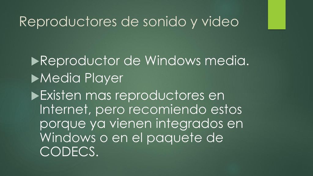 Reproductores de sonido y video