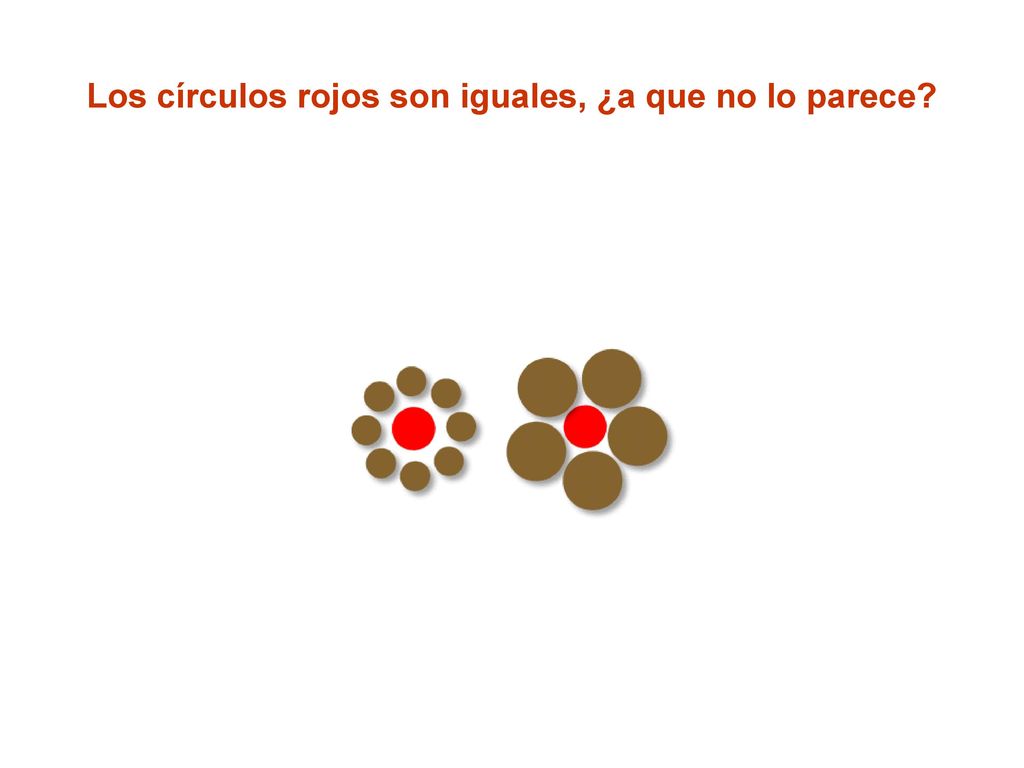 Los círculos rojos son iguales, ¿a que no lo parece