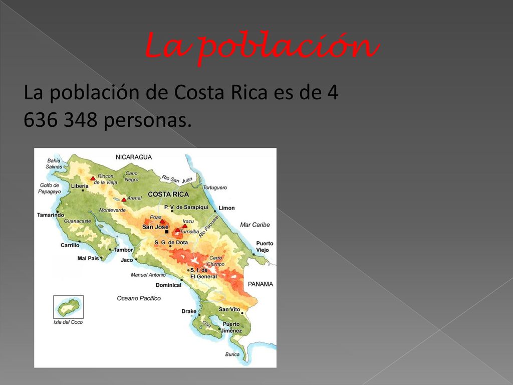La población La población de Costa Rica es de personas.