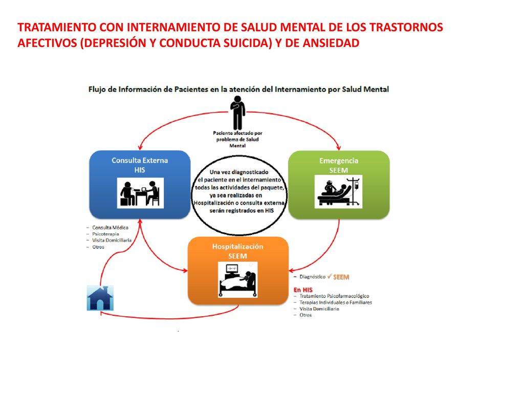 TRATAMIENTO CON INTERNAMIENTO DE SALUD MENTAL DE LOS TRASTORNOS AFECTIVOS (DEPRESIÓN Y CONDUCTA SUICIDA) Y DE ANSIEDAD