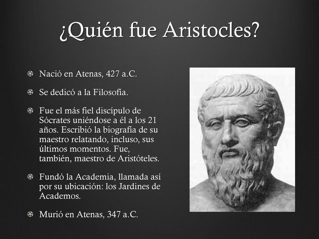 ¿Cómo se llama el maestro de Aristóteles?