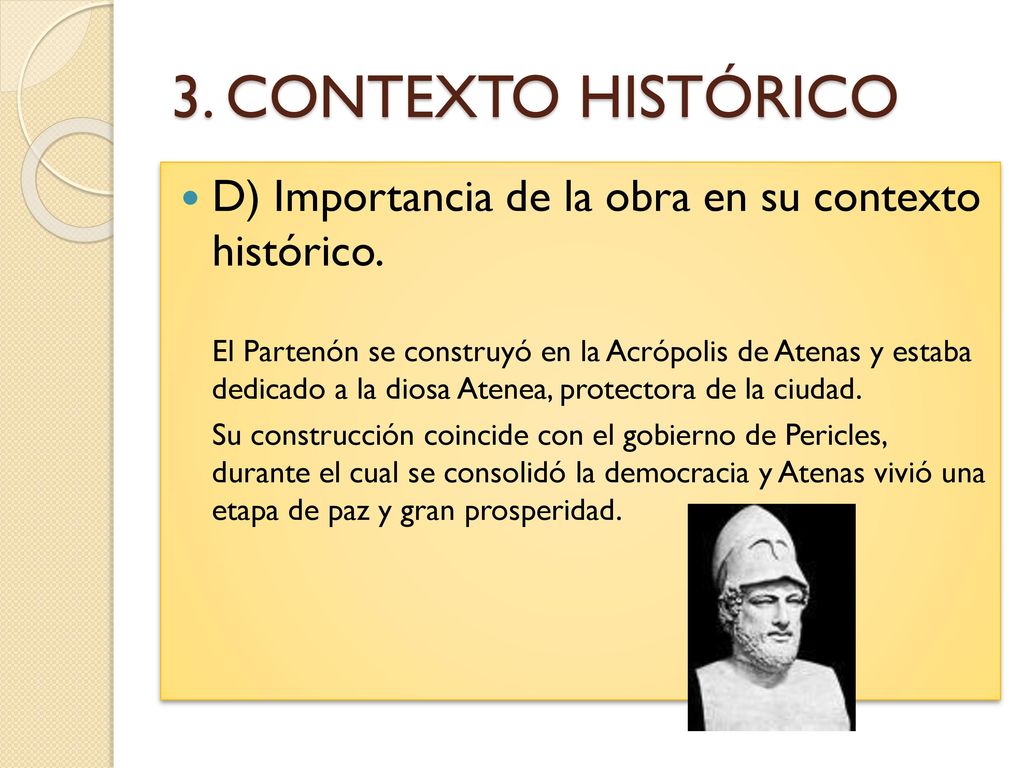3. CONTEXTO HISTÓRICO D) Importancia de la obra en su contexto histórico.