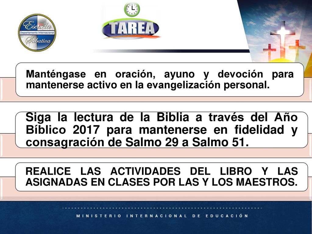 Manténgase en oración, ayuno y devoción para mantenerse activo en la evangelización personal.