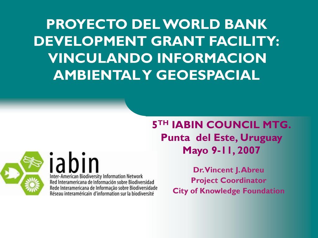 5TH IABIN COUNCIL MTG. Punta del Este, Uruguay Mayo 9-11, 2007