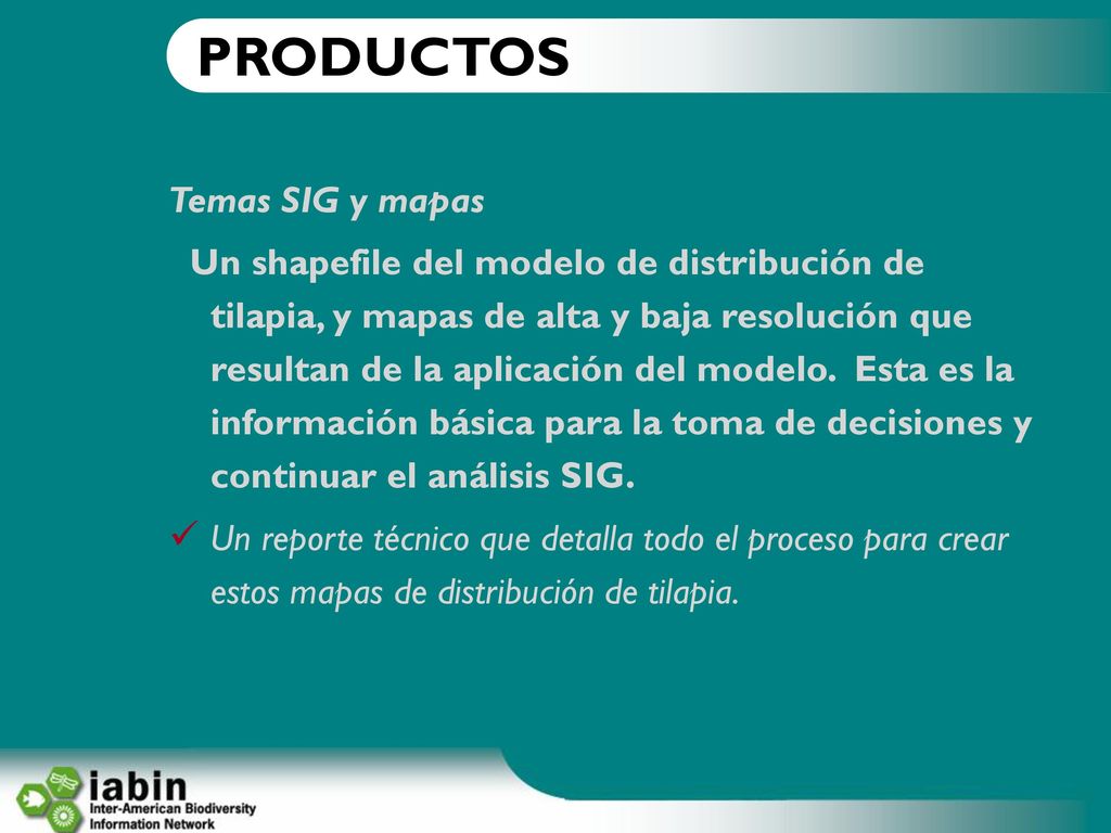 PRODUCTOS Temas SIG y mapas