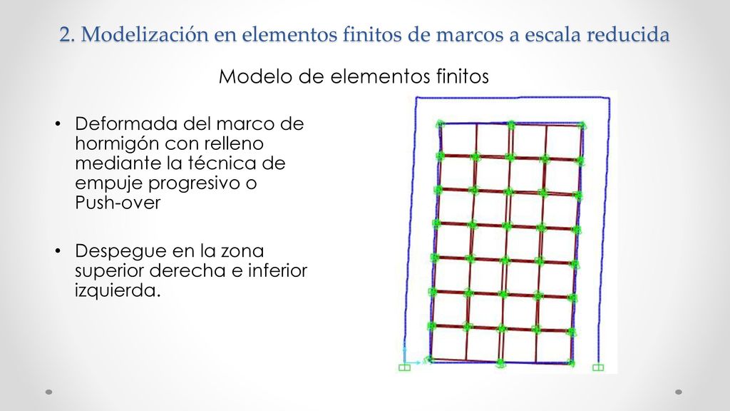 2. Modelización en elementos finitos de marcos a escala reducida