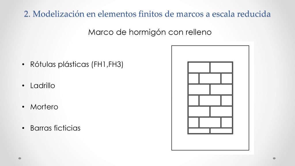 2. Modelización en elementos finitos de marcos a escala reducida