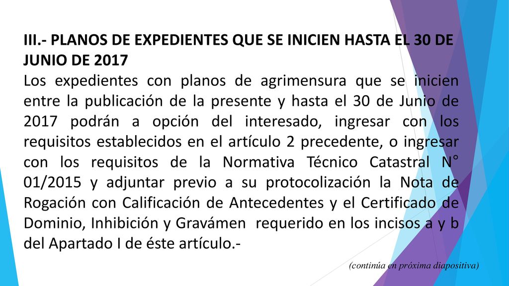 III.- PLANOS DE EXPEDIENTES QUE SE INICIEN HASTA EL 30 DE JUNIO DE 2017