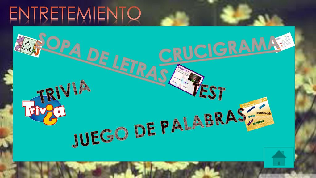 ENTRETEMIENTO CRUCIGRAMA SOPA DE LETRAS TRIVIA TEST JUEGO DE PALABRAS