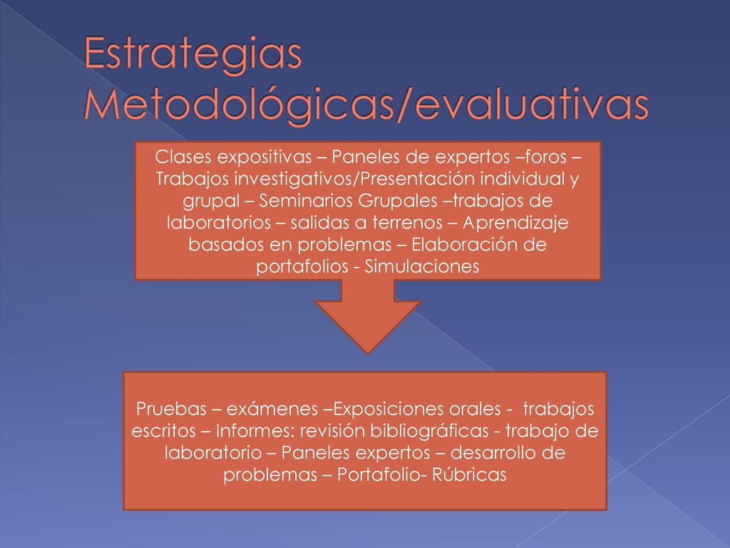 Estrategias Metodológicas/evaluativas