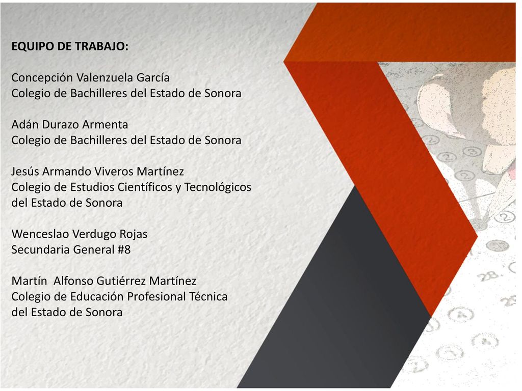 EQUIPO DE TRABAJO: Concepción Valenzuela García. Colegio de Bachilleres del Estado de Sonora. Adán Durazo Armenta.