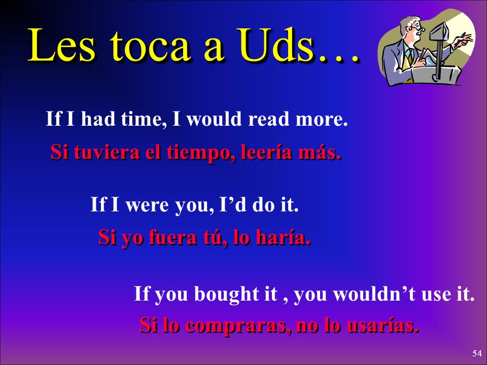 Les toca a Uds… If I had time, I would read more.