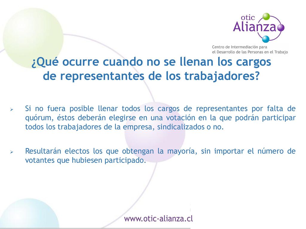 ¿Qué ocurre cuando no se llenan los cargos de representantes de los trabajadores